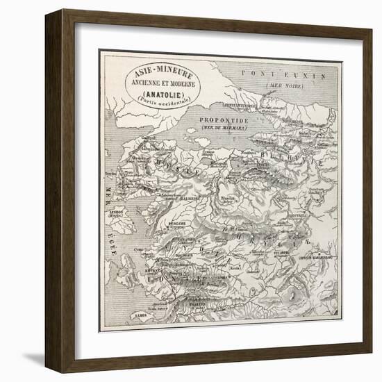 Old Map Of Anatolia-marzolino-Framed Art Print