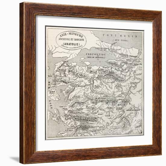 Old Map Of Anatolia-marzolino-Framed Art Print