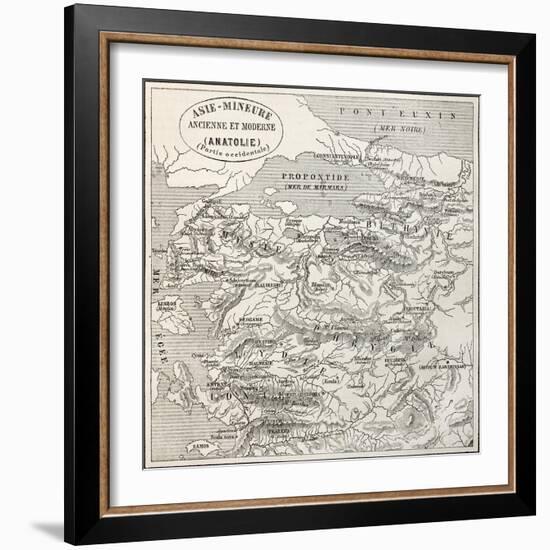 Old Map Of Anatolia-marzolino-Framed Art Print