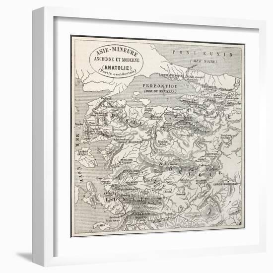 Old Map Of Anatolia-marzolino-Framed Art Print