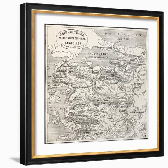 Old Map Of Anatolia-marzolino-Framed Art Print