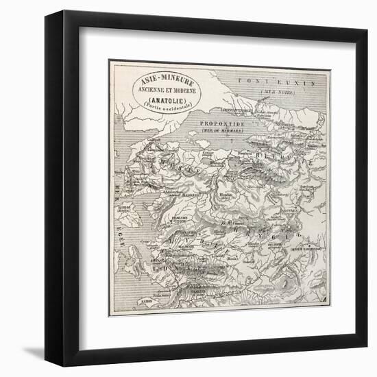 Old Map Of Anatolia-marzolino-Framed Art Print