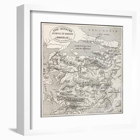 Old Map Of Anatolia-marzolino-Framed Art Print