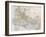 Old Map Of Barbarian Kingdoms Before Clovis I-marzolino-Framed Art Print