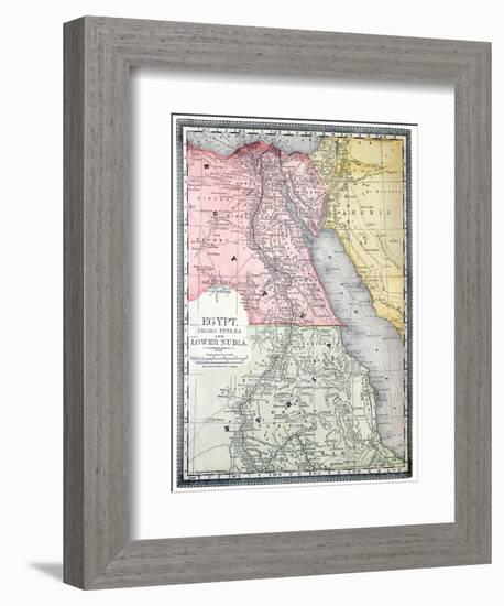 Old Map Of Egypt-Tektite-Framed Art Print