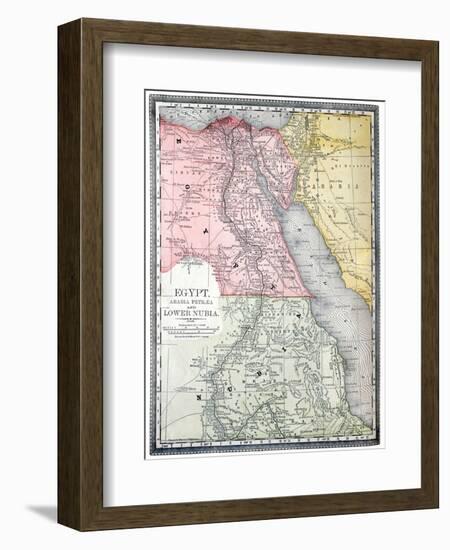 Old Map Of Egypt-Tektite-Framed Art Print