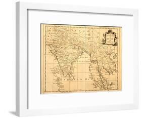 Old Map Of India Printed 1750-Tektite-Framed Art Print