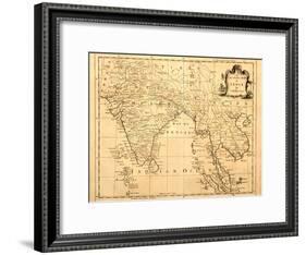 Old Map Of India Printed 1750-Tektite-Framed Art Print