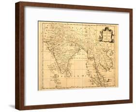 Old Map Of India Printed 1750-Tektite-Framed Art Print