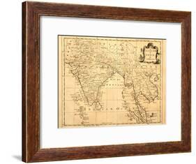 Old Map Of India Printed 1750-Tektite-Framed Art Print