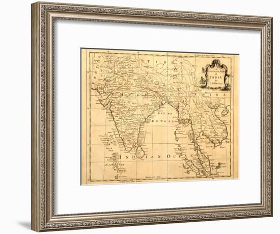 Old Map Of India Printed 1750-Tektite-Framed Art Print