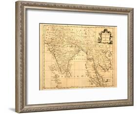 Old Map Of India Printed 1750-Tektite-Framed Art Print