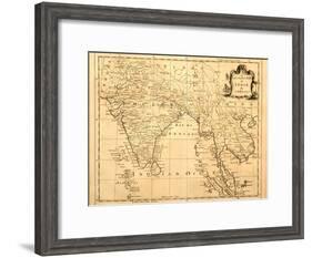 Old Map Of India Printed 1750-Tektite-Framed Art Print