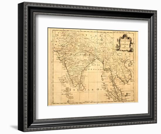 Old Map Of India Printed 1750-Tektite-Framed Art Print