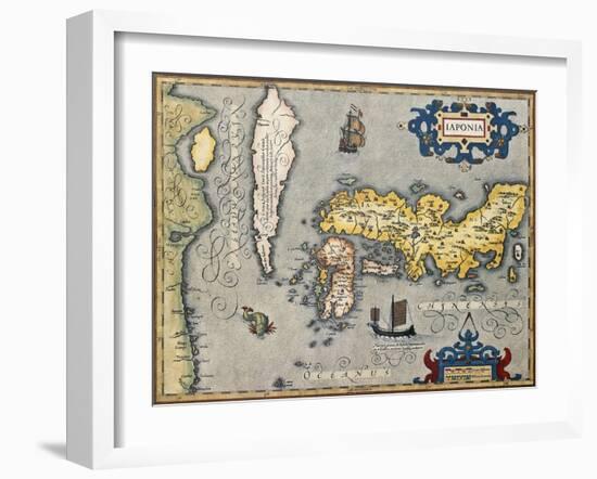 Old Map Of Japan-marzolino-Framed Art Print