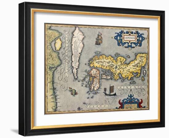 Old Map Of Japan-marzolino-Framed Art Print