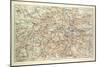 Old Map of London-null-Mounted Giclee Print