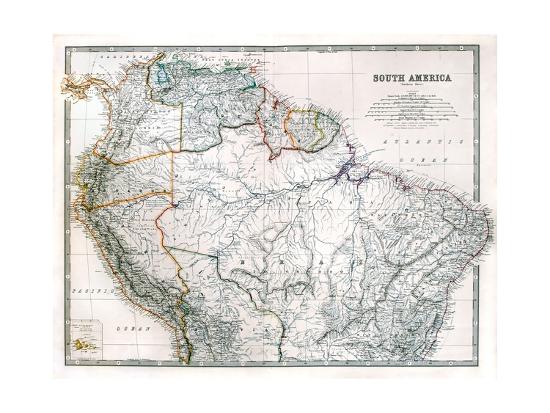 Old Map Of Northern South America Art Print Tektite Art Com Old Map Of Northern South America Art Print Tektite Art Com