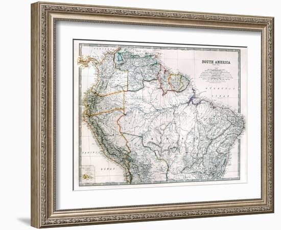 Old Map Of Northern South America-Tektite-Framed Art Print