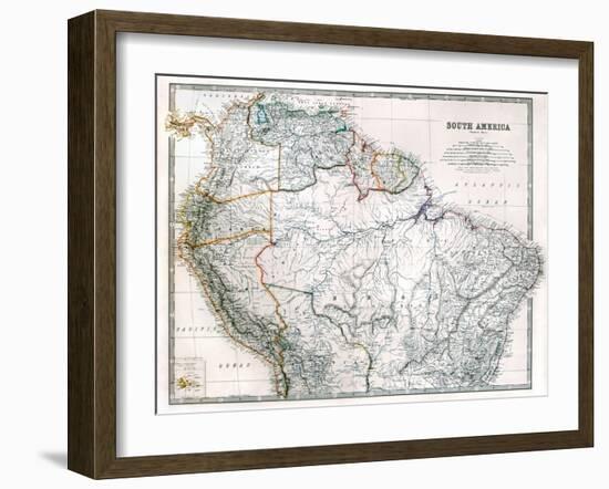 Old Map Of Northern South America-Tektite-Framed Art Print