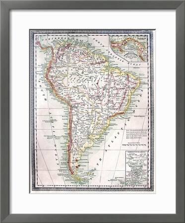 Old Map Of South America Art Print Tektite Art Com Old Map Of South America Art Print Tektite Art Com