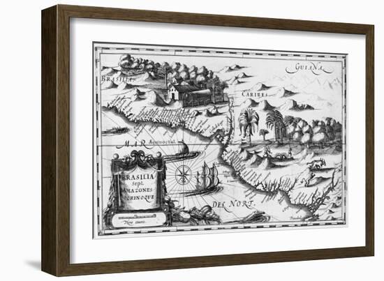 Old Map of the Northern Coast of South America-null-Framed Giclee Print