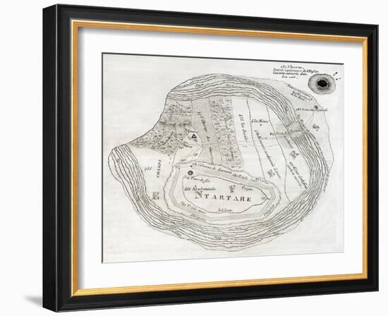 Old Map Of Underworld, Such As Described In The Aeneid Sixth Book-marzolino-Framed Art Print