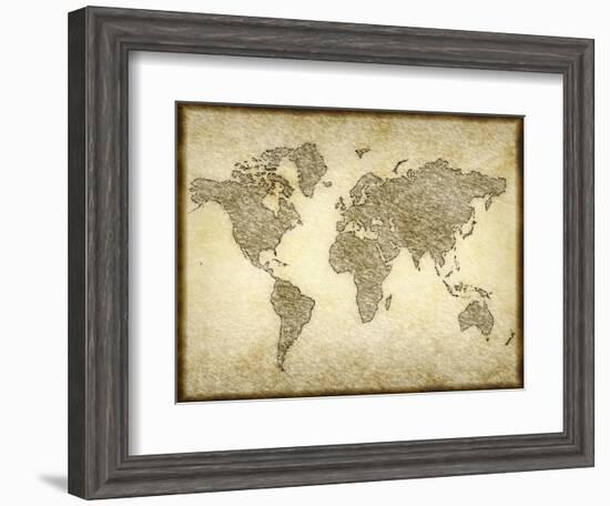 Old Map-clearviewstock-Framed Art Print