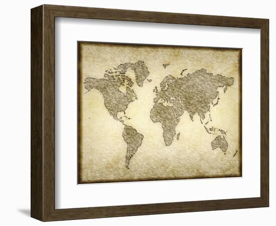 Old Map-clearviewstock-Framed Art Print