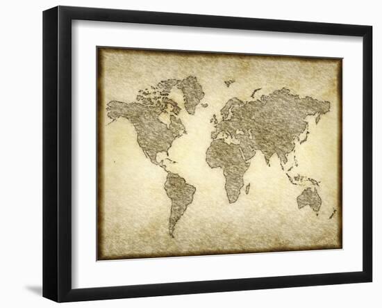 Old Map-clearviewstock-Framed Art Print