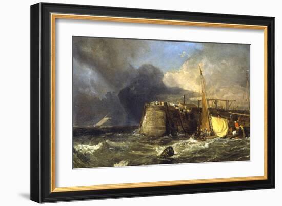 Old Margate Pier-J M W Turner-Framed Giclee Print