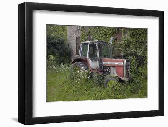 Old Massey Ferguson 698T Tractor Outside Farm Building, Norfolk, UK, June 2014-Ernie Janes-Framed Photographic Print