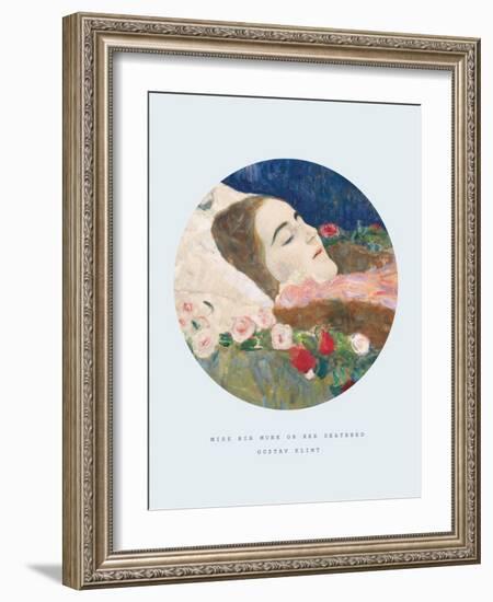 Old Masters, New Circles: Miss Ria Munk on her Deathbed-Gustav Klimt-Framed Giclee Print