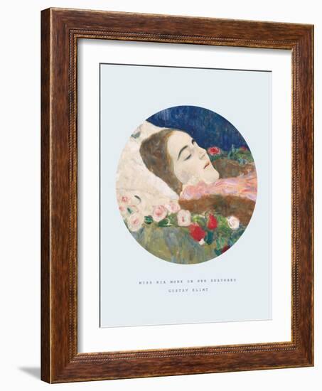 Old Masters, New Circles: Miss Ria Munk on her Deathbed-Gustav Klimt-Framed Giclee Print