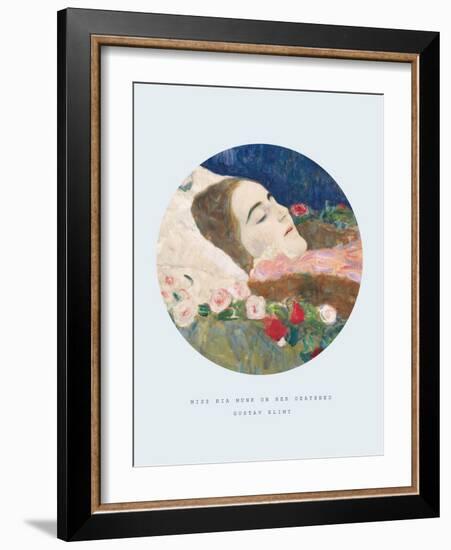 Old Masters, New Circles: Miss Ria Munk on her Deathbed-Gustav Klimt-Framed Giclee Print