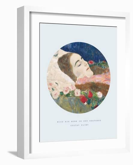 Old Masters, New Circles: Miss Ria Munk on her Deathbed-Gustav Klimt-Framed Giclee Print