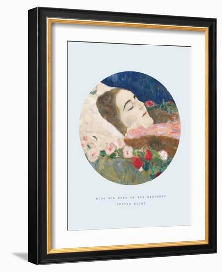Old Masters, New Circles: Miss Ria Munk on her Deathbed-Gustav Klimt-Framed Giclee Print
