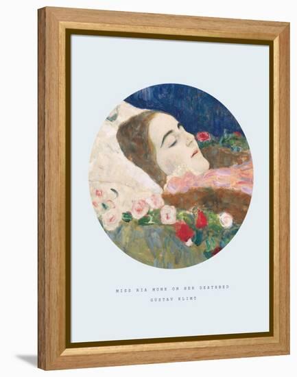 Old Masters, New Circles: Miss Ria Munk on her Deathbed-Gustav Klimt-Framed Premier Image Canvas