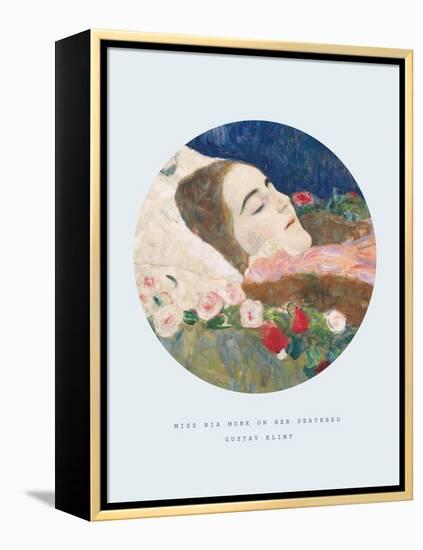 Old Masters, New Circles: Miss Ria Munk on her Deathbed-Gustav Klimt-Framed Premier Image Canvas