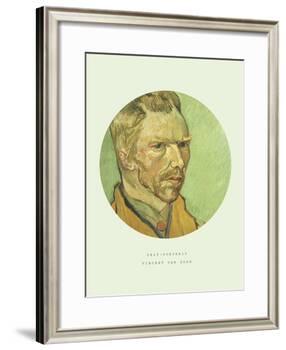 Old Masters, New Circles: Self Portrait-Vincent van Gogh-Framed Giclee Print