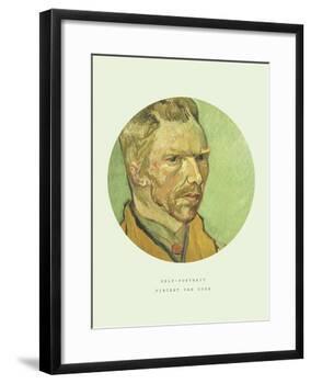Old Masters, New Circles: Self Portrait-Vincent van Gogh-Framed Giclee Print