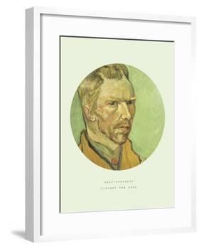 Old Masters, New Circles: Self Portrait-Vincent van Gogh-Framed Giclee Print
