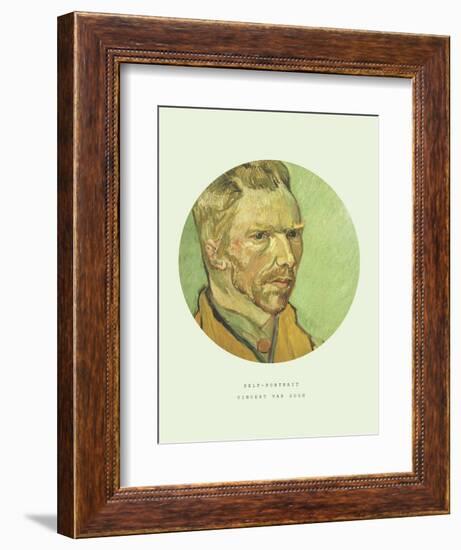 Old Masters, New Circles: Self Portrait-Vincent van Gogh-Framed Premium Giclee Print