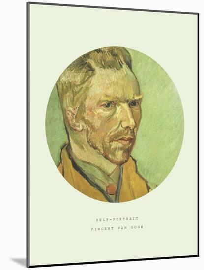 Old Masters, New Circles: Self Portrait-Vincent van Gogh-Mounted Giclee Print