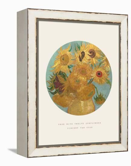 Old Masters, New Circles: Sunflowers, c.1889-Vincent van Gogh-Framed Stretched Canvas