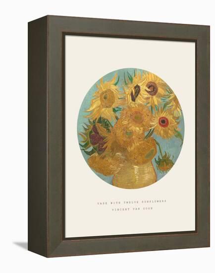 Old Masters, New Circles: Sunflowers, c.1889-Vincent van Gogh-Framed Stretched Canvas
