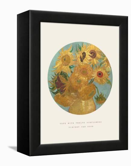 Old Masters, New Circles: Sunflowers, c.1889-Vincent van Gogh-Framed Stretched Canvas