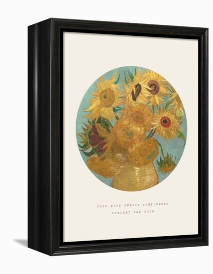 Old Masters, New Circles: Sunflowers, c.1889-Vincent van Gogh-Framed Stretched Canvas