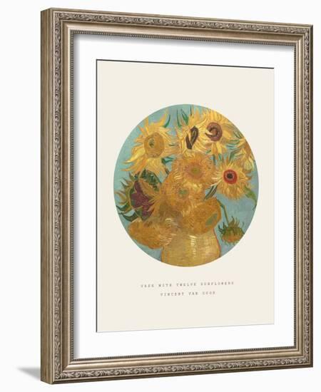 Old Masters, New Circles: Sunflowers, c.1889-Vincent van Gogh-Framed Art Print