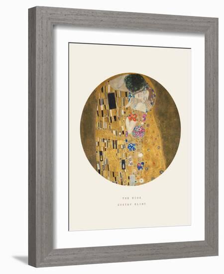 Old Masters, New Circles: The Kiss, c.1907-Gustav Klimt-Framed Art Print